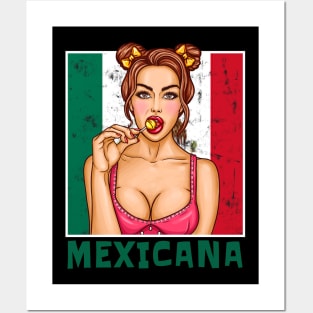 Proud Mexico Flag, Mexico gift heritage, Mexican girl Boy Friend Mexicano Chingona Posters and Art